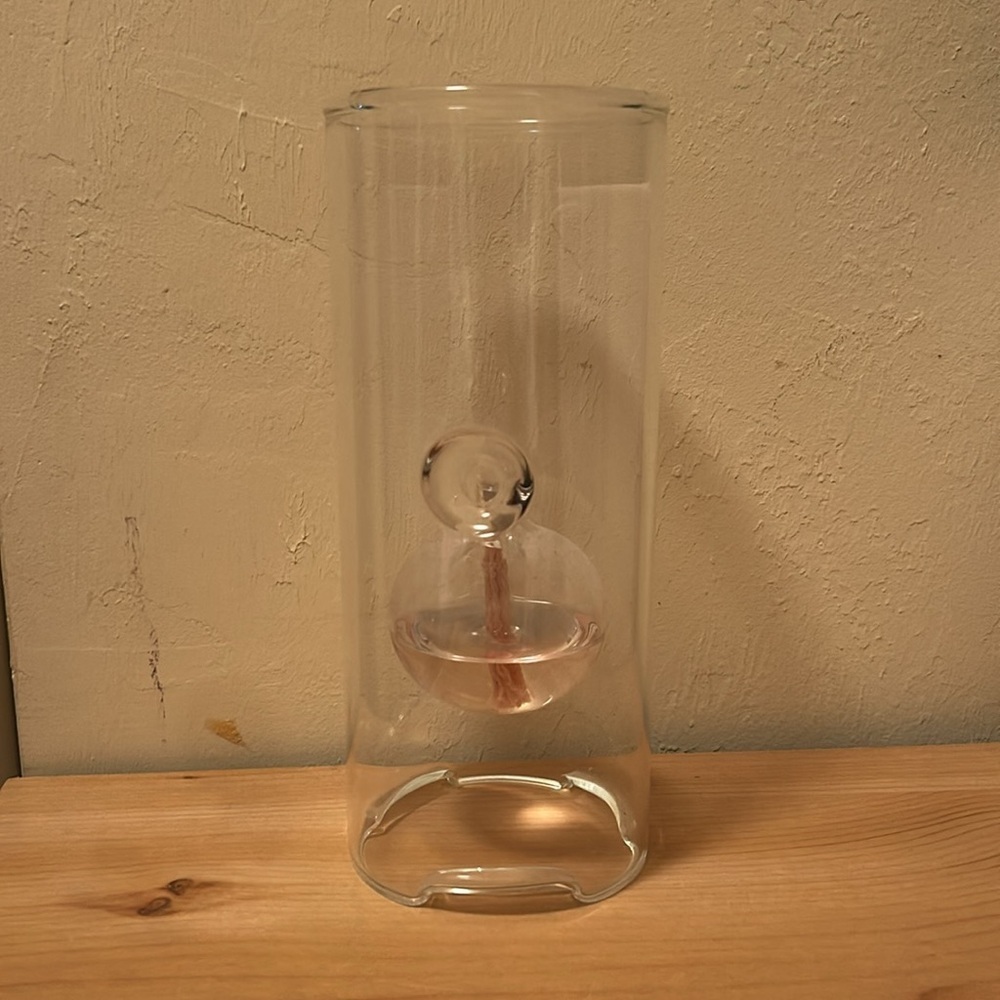 Wolfard Blown Glass Oil Candle Latern. Approx 9” Vintage - Picture 3 of 5